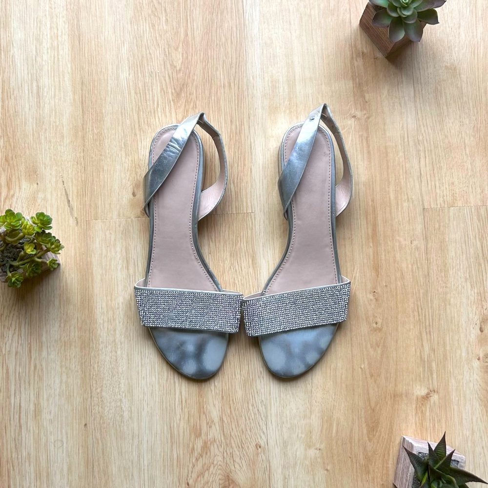 Aldo Low Heeled Rhinestone Sandal